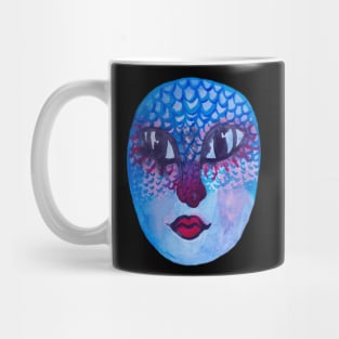 Blue Scaly Face Mug